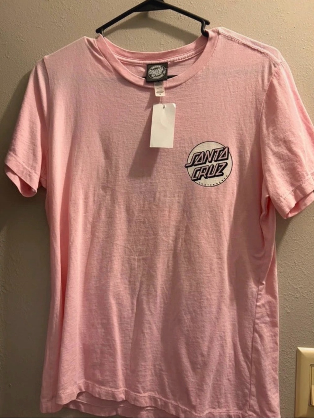 Santa Cruz Skateboards Pink Logo Short Sleeve Tee